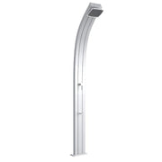 Doccia Solare In Alluminio Spring Alluminio 30 Litri Con Lavapiedi Colore Inox Paint Cv-A120/9007