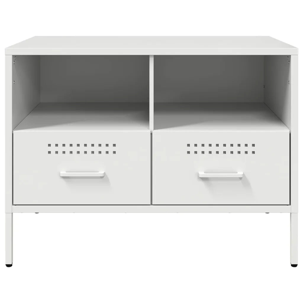 Mobile TV Bianco 68x39x50,5 cm in Acciaio 843052