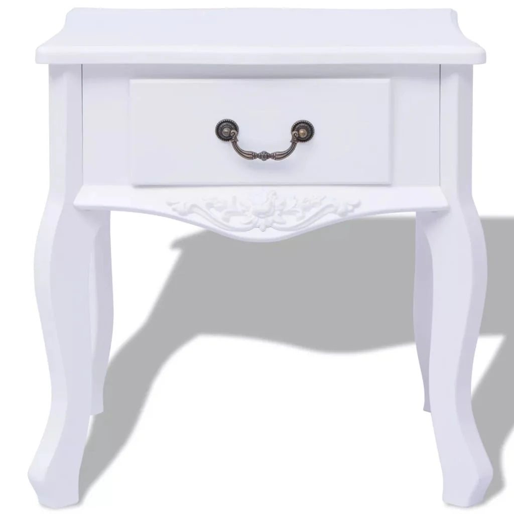 Comodino comodino cassettiera mobili per camera da letto 2 pezzi MDF bianco 1402181