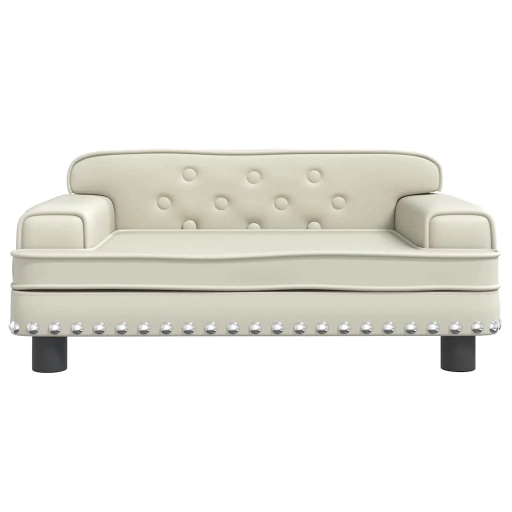 Divano letto per cani comodo 70 x 45 x 30 cm crema similpelle 02_0042821