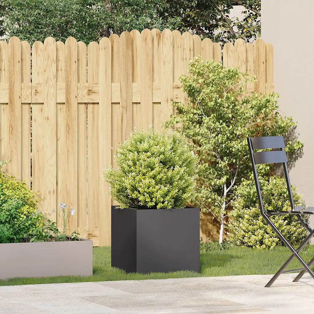 Fioriera Nera 40x40x40 cm in Acciaio Laminato a Freddo 860661