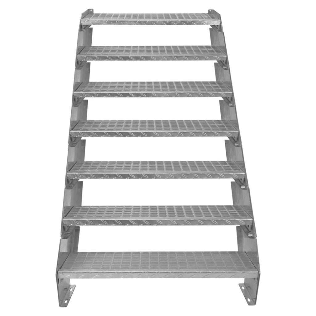 Scala metallica a 7 elementi ad altezza regolabile in acciaio zincato 90 cm / 900 mm