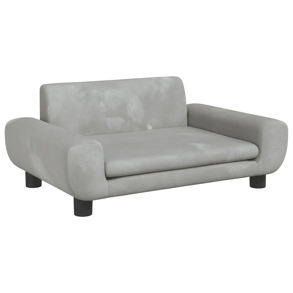 Divano per Bambini Grigio Chiaro 70x45x33 cm in Vellutocod mxl 93869