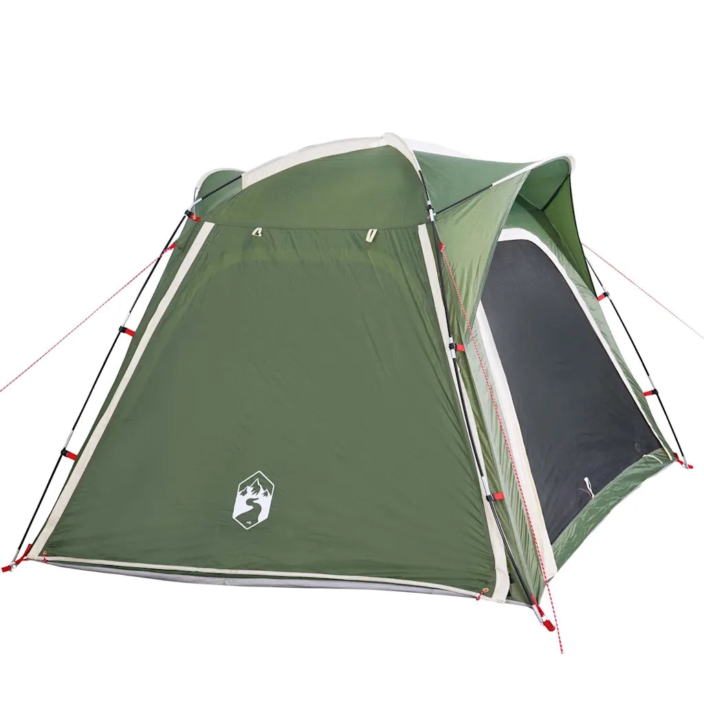 Tenda Campeggio 4 Persone-Tenda per Escursionismo Verde Rilascio Rapido Impermeabile