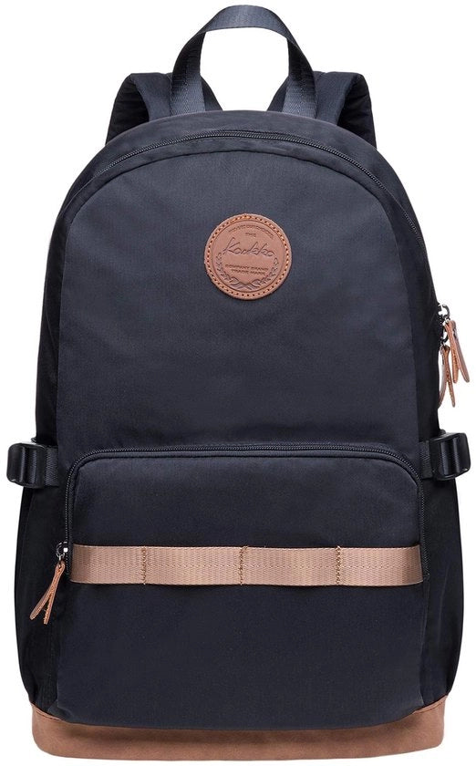 Borsa da spalla più pratica e pensata per portare un laptop da 15 pollici per scuola e università 22L, 5-2, Nero, 43 cm, Borsa da scuola