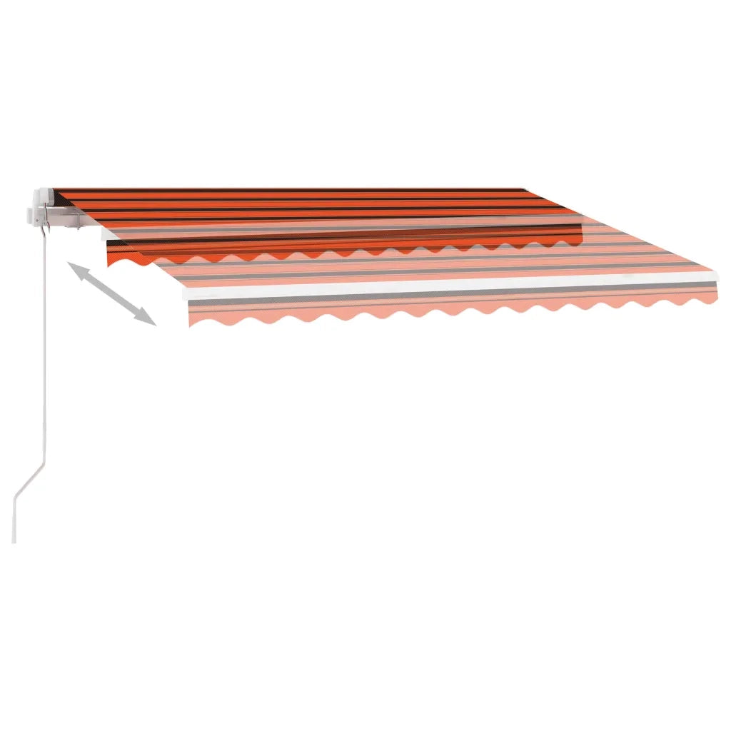Tenda Sole Manuale Autoportante 300x250 cm Arancione e Marrone 3069500