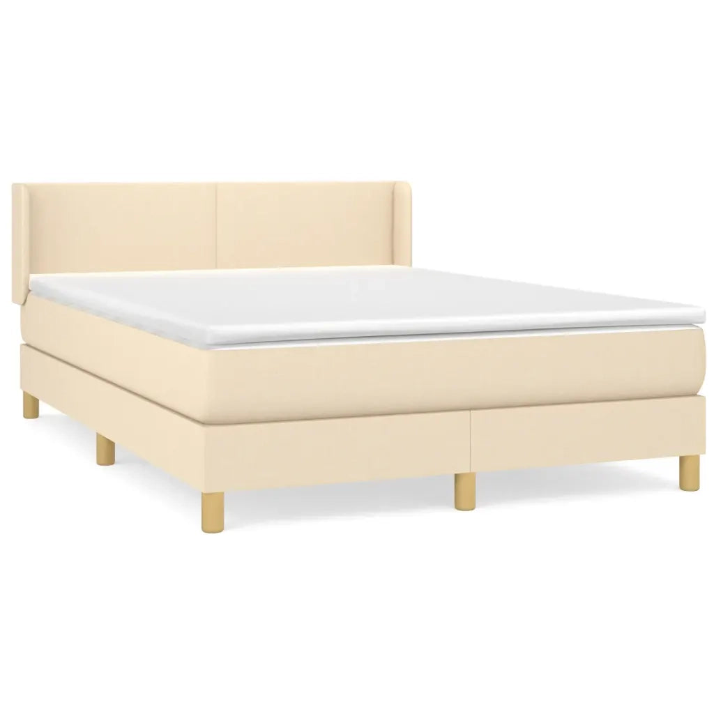 Giroletto a Molle con Materasso Crema 140x200 cm in Tessuto 3130118