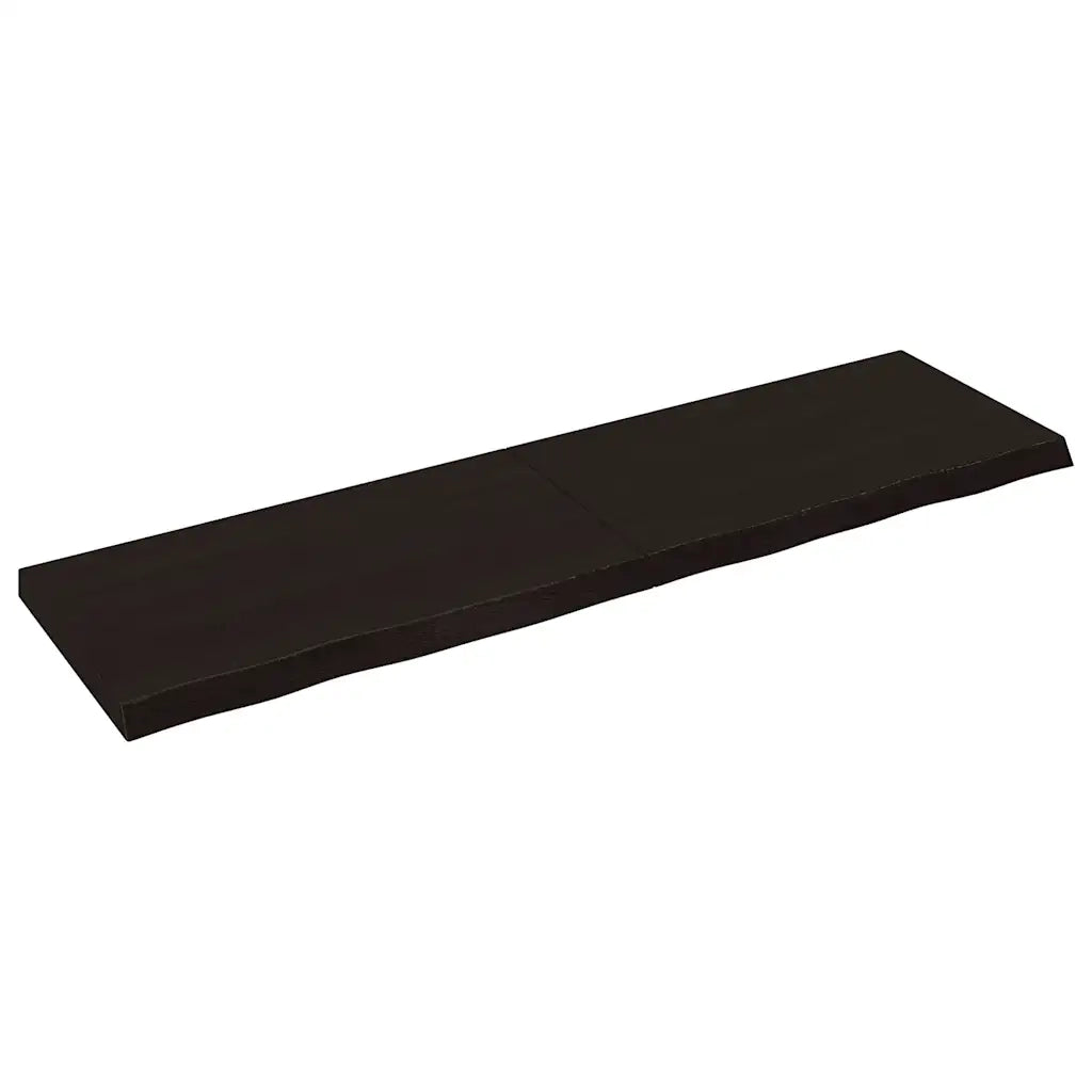 Ripiano Marrone Scuro 180x50x(2-6) cm Massello Rovere Trattatocod mxl 70395