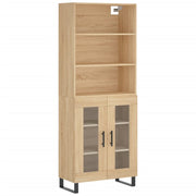 Buffet credenza cassettiera armadio mobile contenitore organizer cucina soggiorno salotto rovere Sonoma alto 69,5 x 34 x 180 cm legno ingegnerizzato marrone 02_0034187