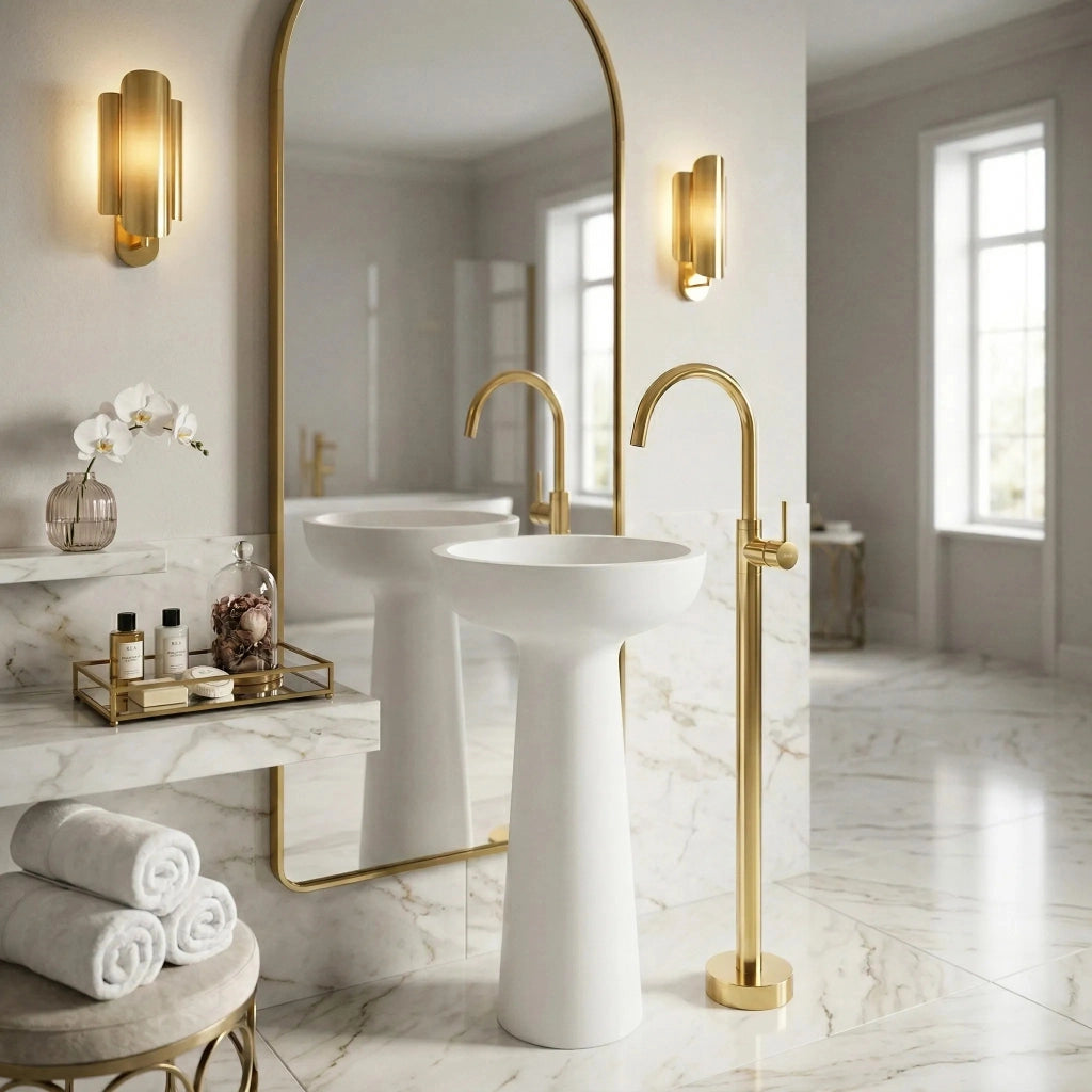 Rubinetto Da Lavabo Rea Lungo Gold