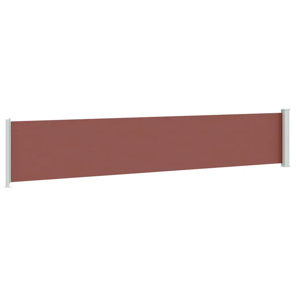 Tenda da Sole | Tenda laterale Retrattile per Patio 117x600 cm Marrone