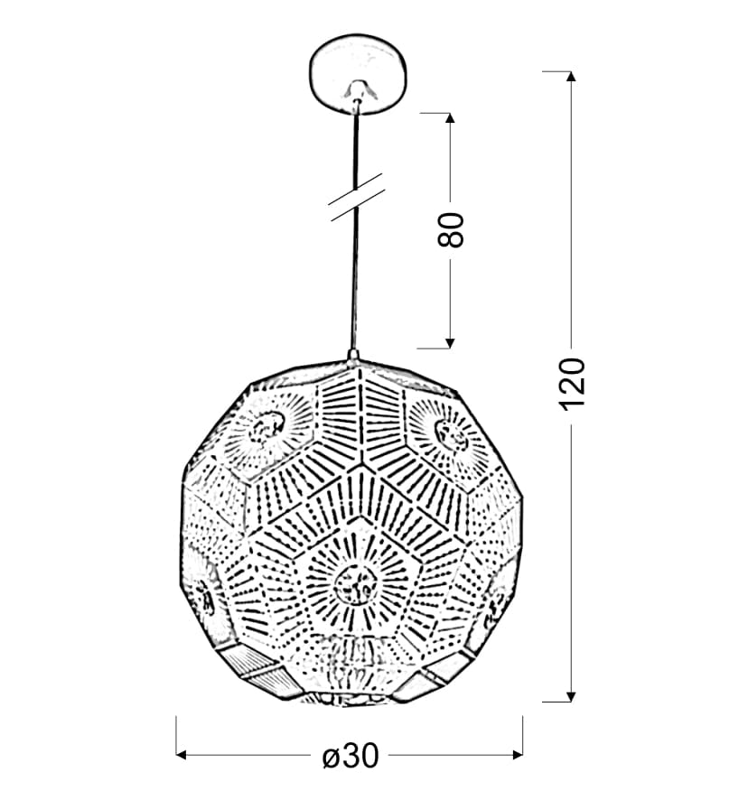 Lampada a sospensione Candellux Euphoria nera Ø30 E27