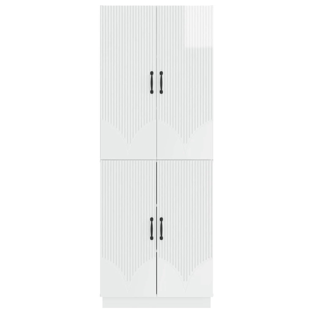 Set di armadi 2 pcs Bianco Lucido Legno ingegnerizzato 3416785