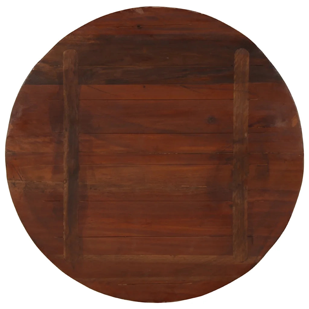 Piano per Tavolo Ø 90x3,8 cm Rotondo Legno Massello di Recupero 370045