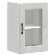 Pensile da Cucina | Mobile da Cucina con Porta in Vetro Kalmar Grigio Cemento