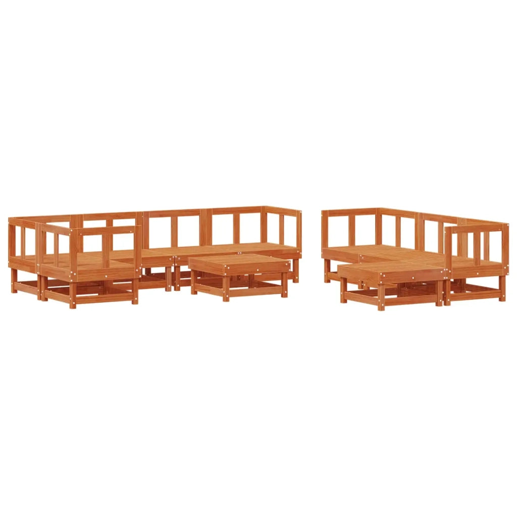 Set Lounge da Giardino 33 pcs Marrone Cerato