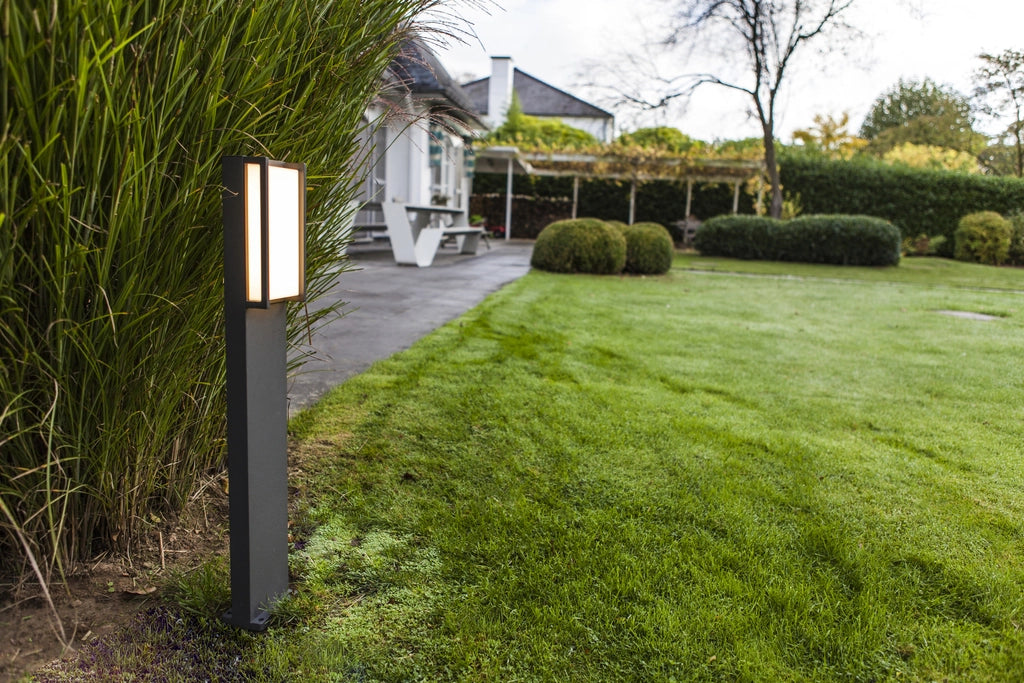 Lampione da giardino QUBO antracite Lutec LED 18W IP54