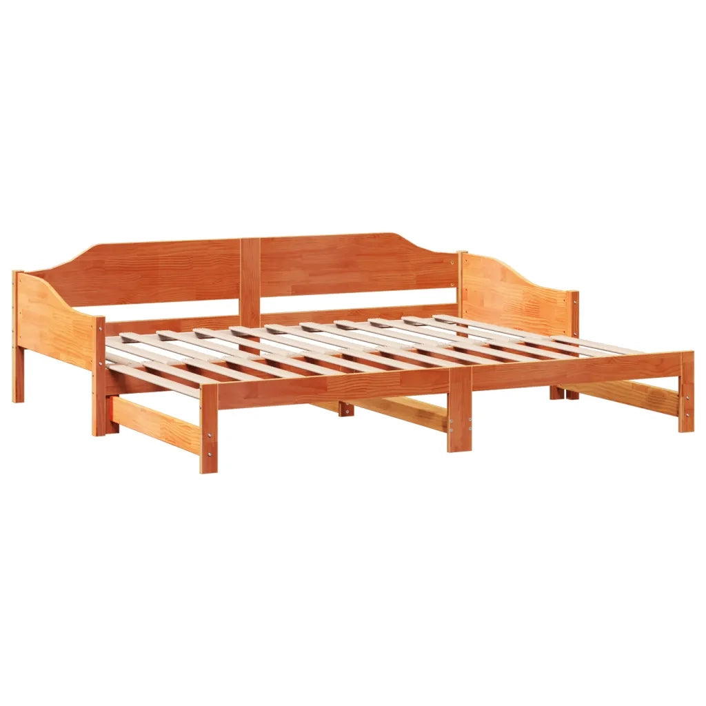 Divano con letto | Sof¨¤ letto | Letto singolo Estraibile Marrone Cera 90x200cm Massello Pino