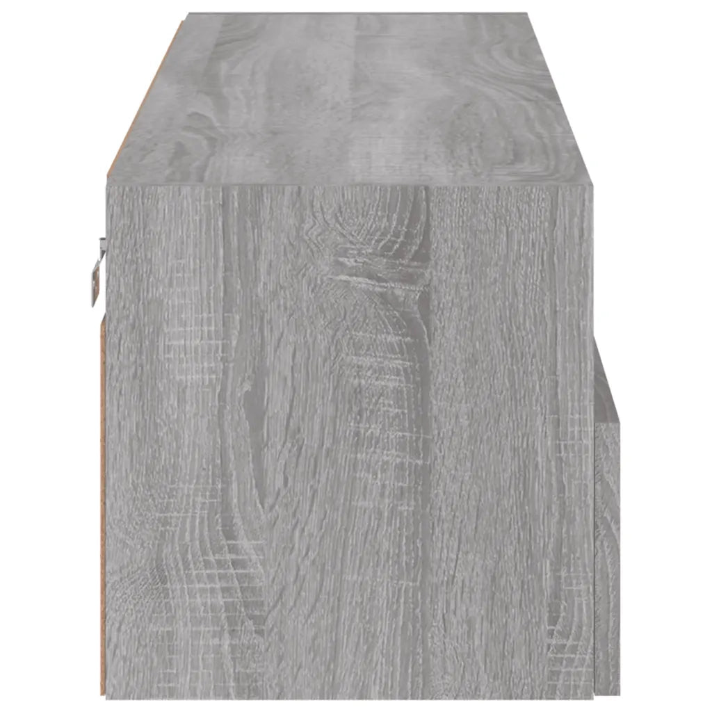 Mobile TV a Parete Grigio Sonoma 100x30x30 cm Legno Multistrato 836892