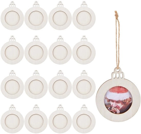 Decorazioni di Natale in legno per foto DIY