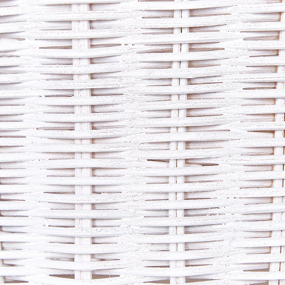 Cesto di vimini Kangaroo Cesto di giocattoli in rattan intrecciato bianco Accessorio per la camera del bambino