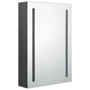 Mobile da bagno con specchio LED 50 x 13 x 70 cm MDF grigio 02_0006596