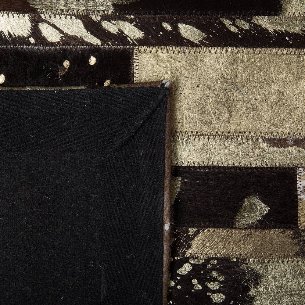 Tappeto Marrone Vera Pelle 160 x 230 cm Pelle Bovina Artigianale