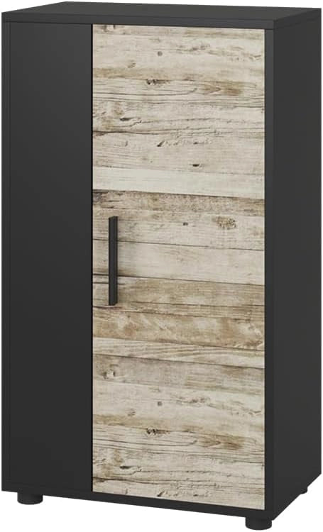 Cassettiera Berno, Quercia dorata/antracite, 50.1 x 87.3 cm con 2 scomparti, adatto per riporre oggetti di vario tipo