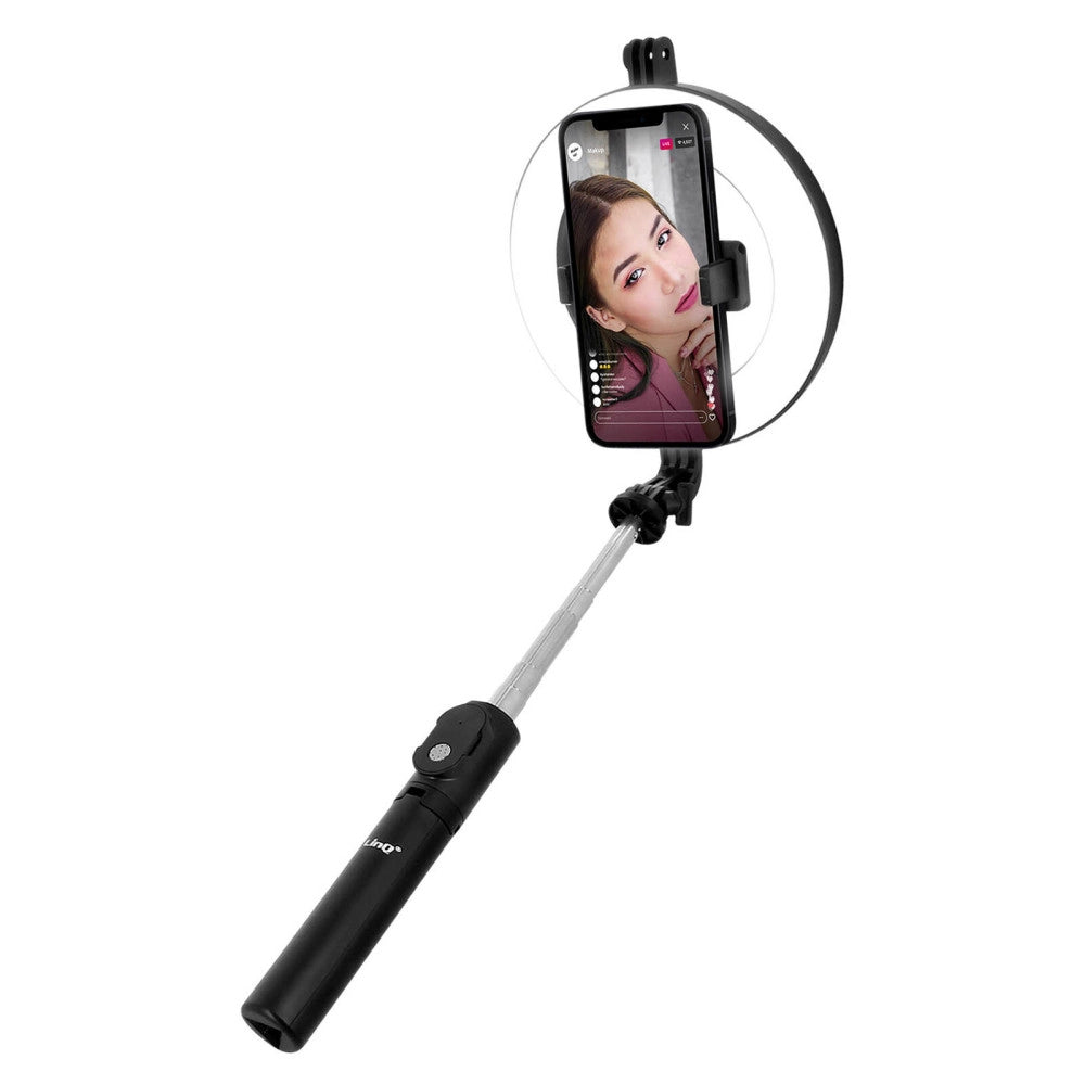 Trade Shop - Lampada Led Da 6 Pollici + Stick Con Supporto Telefono Cellulare Bluetooth 4.0 -