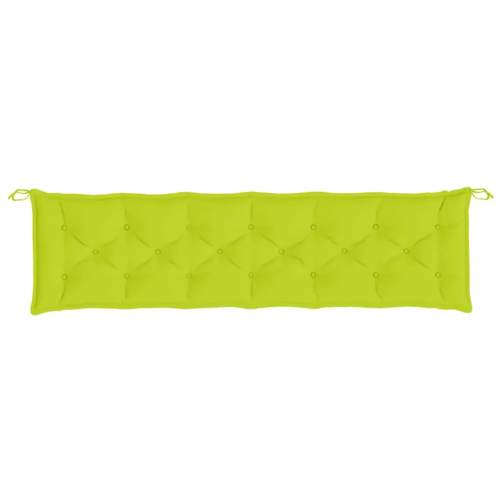 Cuscini per Panca 2 pz Verde Intenso 200x50x7 cm Tessuto Oxford
