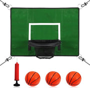 Trampolino da basket per Trampolino - Tuffaggio con Mini Palle da Basket e Inflatore - Margine Separato - Trampolino da Basket a Quadrato - Per Bambini e Adulti - Esterno e Interno