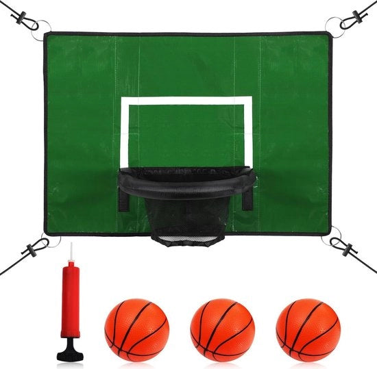 Trampolino da basket per Trampolino - Tuffaggio con Mini Palle da Basket e Inflatore - Margine Separato - Trampolino da Basket a Quadrato - Per Bambini e Adulti - Esterno e Interno