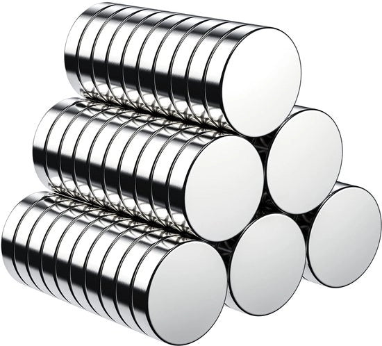 Magnetroni, 60 pezzi magneti rotondi minimagnetici per lavagne magnetiche, lavagne bianche, lavagne magnetiche, lavagne da attacchi, inclusa scatola di conservazione (10x2 mm)