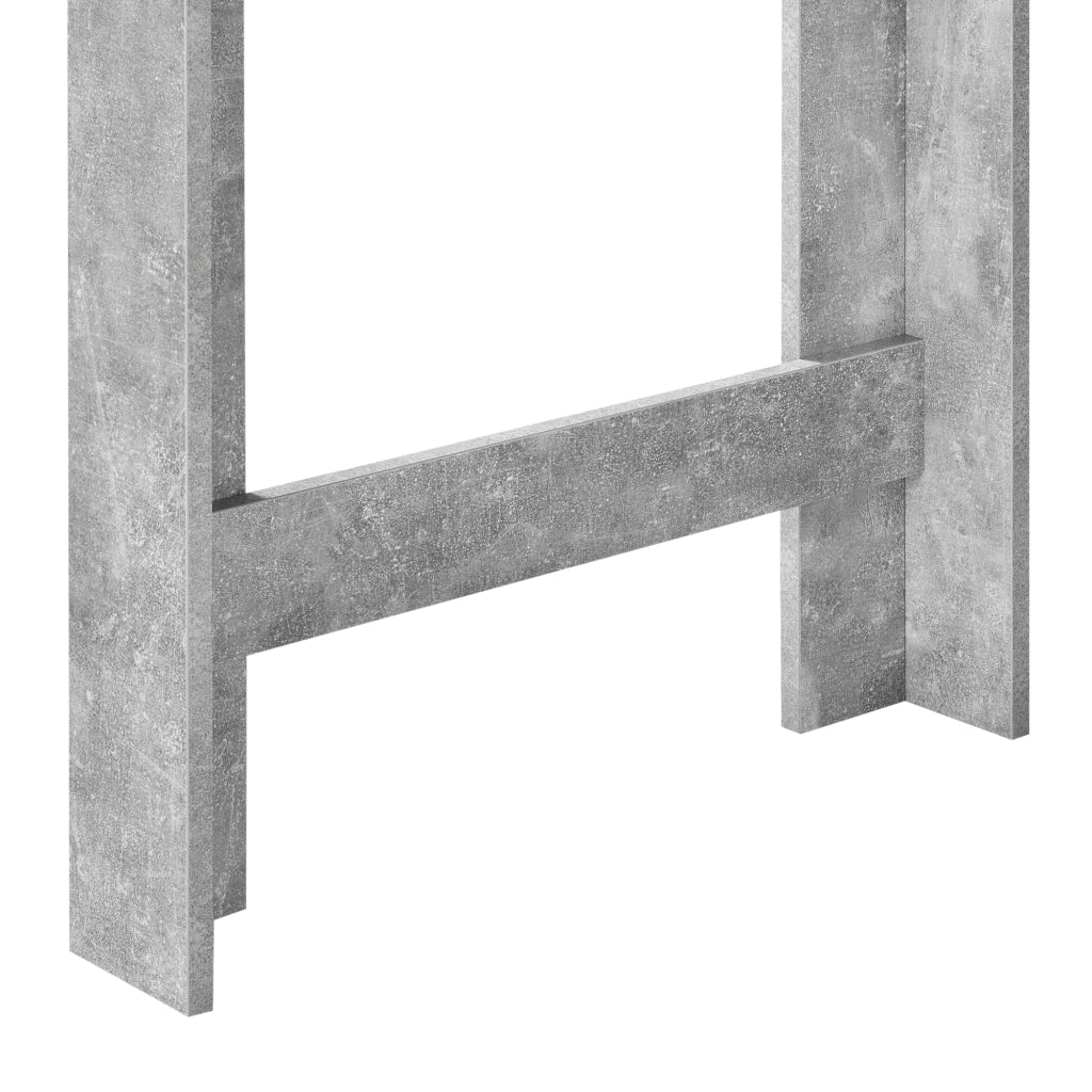 Tavolo Alto da Bar Danderyd Bancone a 3 Ripiani Laterali 120 x 60 x 106 cm - Effetto Cemento [en.casa]