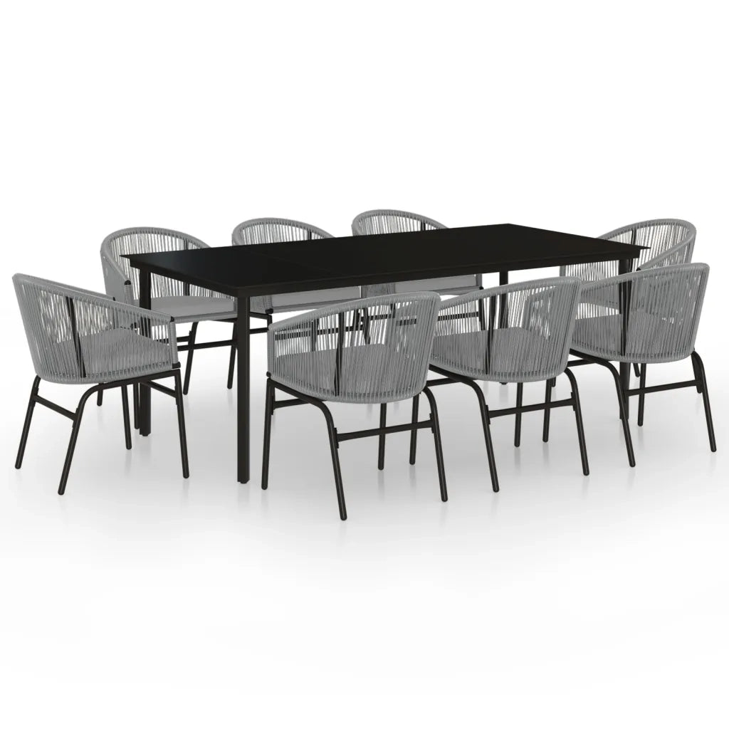 Set Mobili da Pranzo da Giardino 9 pz Antracite 3099238