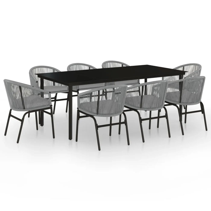Set Mobili da Pranzo da Giardino 9 pz Antracite 3099238