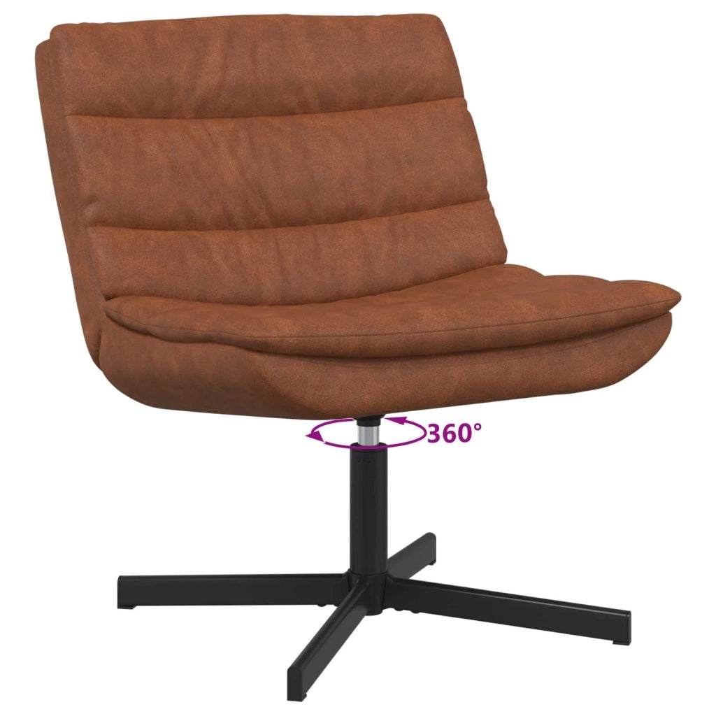 Sedia girevole Marrone 63 x 75 x 76 cm PU Antico 42007349