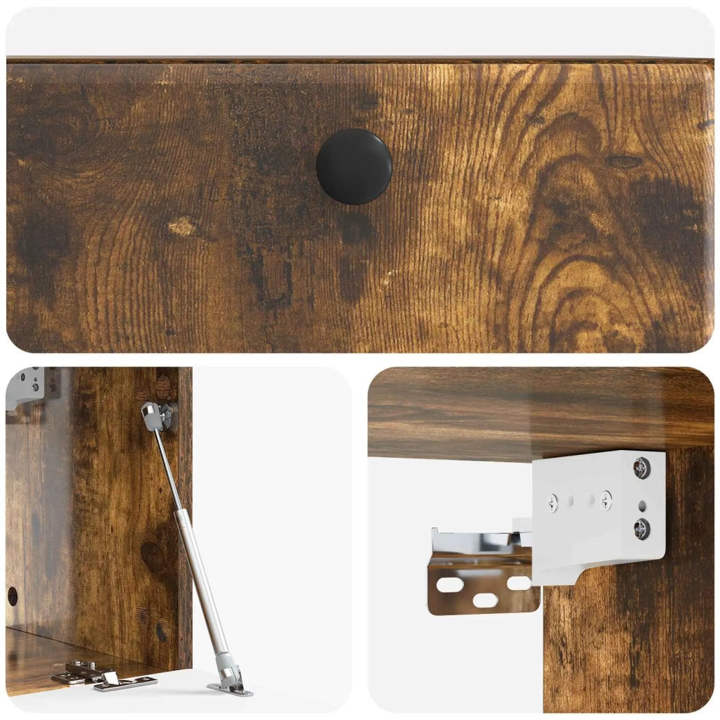 Mobile Porta TV da Muro 59,5 x 31 x 30 cm Rovere Fumo 899220