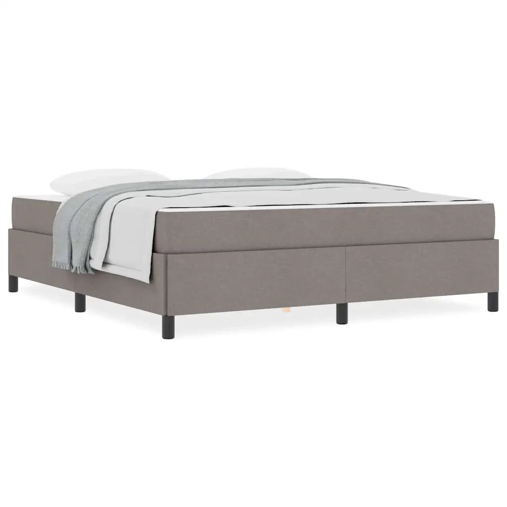 vidaXL Letto a molle Tortora e Nero 180 x 200 cm