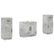 Set di Armadi da Bagno da 2 Pezzi HOORN Grigio Cemento 3418038