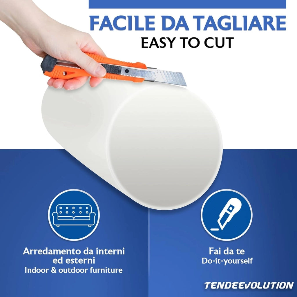 Cilindro in Gommapiuma per Divano Letto - Imbottitura in Spugna e Poliuretano - Rullo Foam - Diametro 15 cm - Lunghezza 20 cm