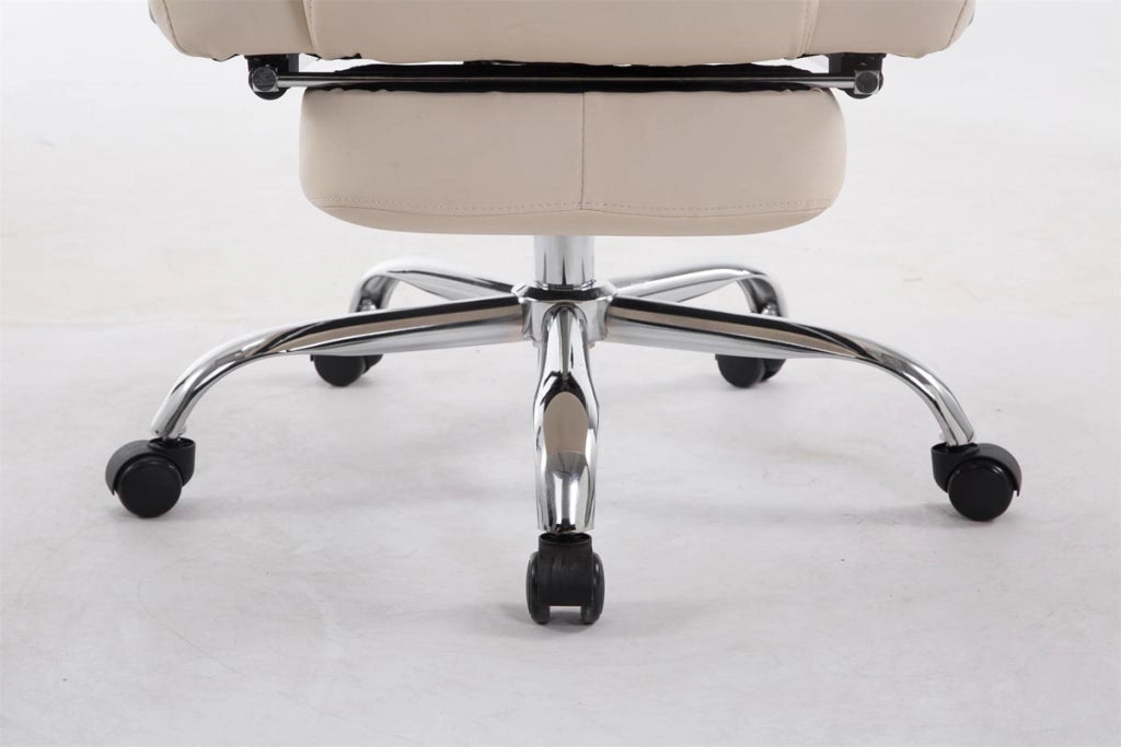 Sedia da ufficio Pacific in similpelle crema