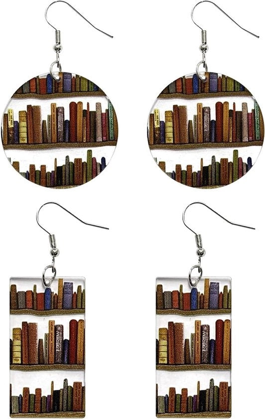 Cassaforte Decorativa a Gocce per Libri - Pendenti Quadrati e Ronde per Libreria - Regalo per Appassionati di Libri - 72 cm