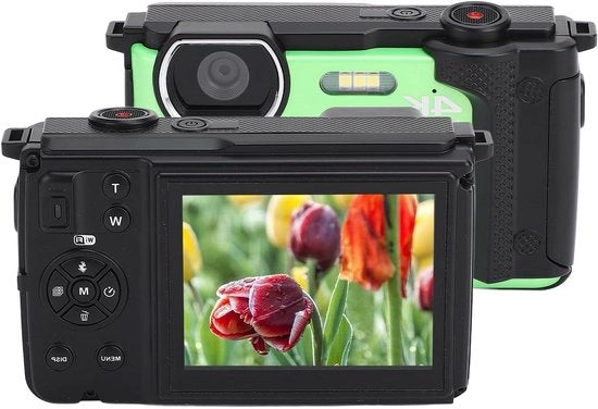 Camera Digitale 4K FHD con Doppia Lente 28 Pollici e 2 Pollici Doppio LCD 16x Zoom Sport Anti Shake Supporto per WIFI - FS01