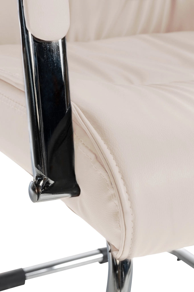 Sedia Sievert in similpelle crema