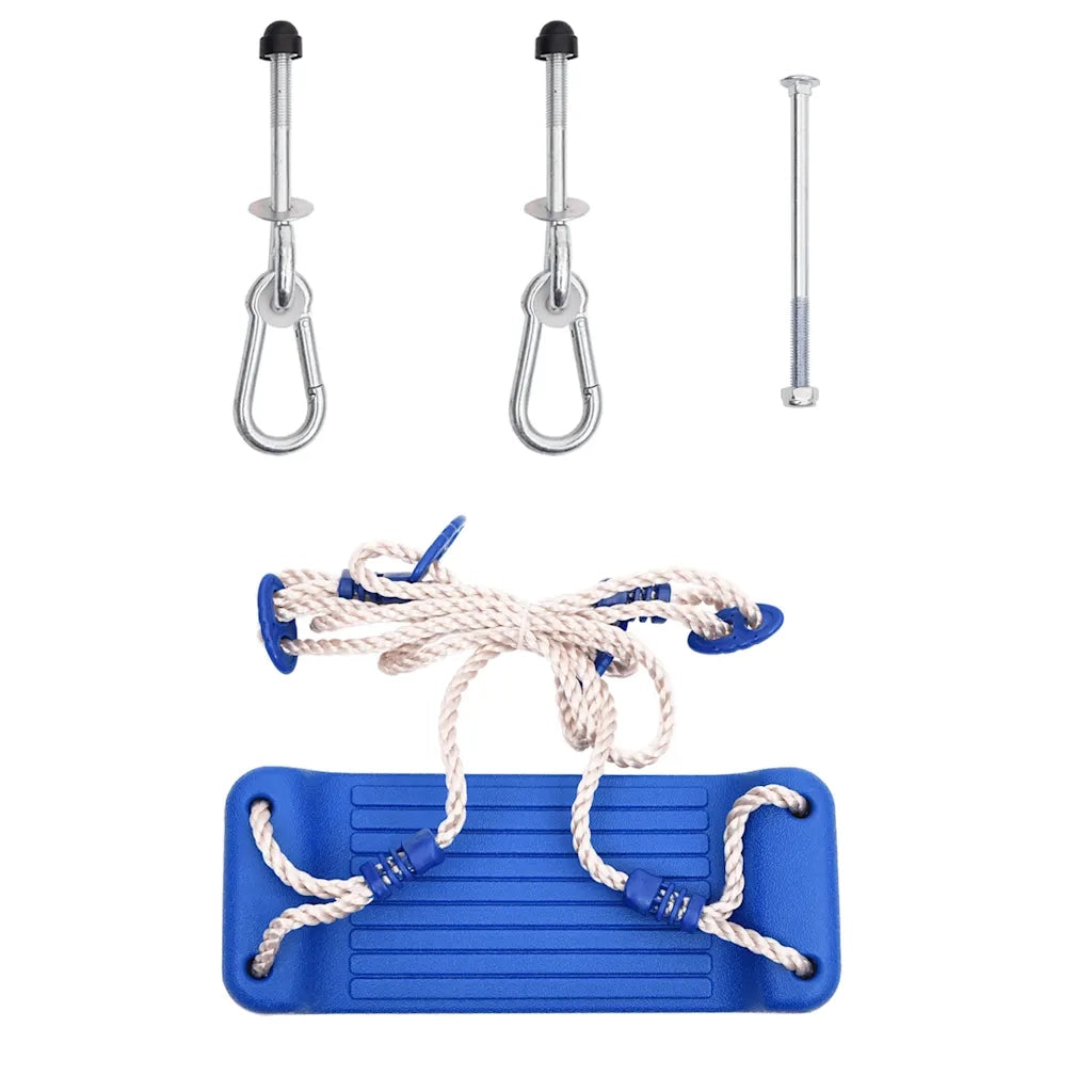 Seggiolini per Altalena con Corde 2 pz Blu 37x15 cm Polietilene 91696