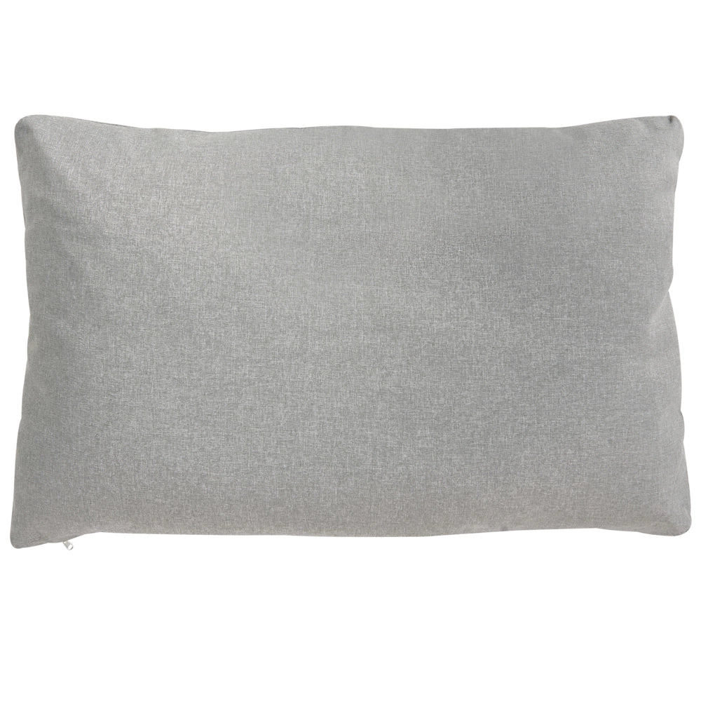 Divano da giardino a 3 posti con struttura in metallo e schienale in corda con cuscini grigio stile elegante