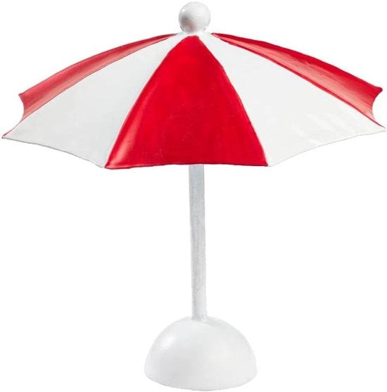 Ombrellone Rosso-Bianco - Protezione dal Sole - 1 Pezzo - 10x10 cm