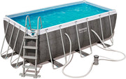 Piscina Bestway Power Steel 412x201x122 cm con Scaletta e Dosatore ChemConnect