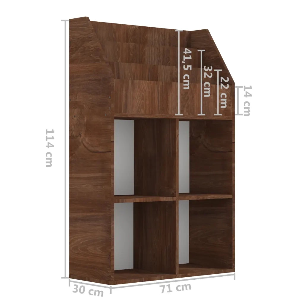 Portariviste per Bambini Rovere Marrone 71x30x114cm Legno CFW7931321